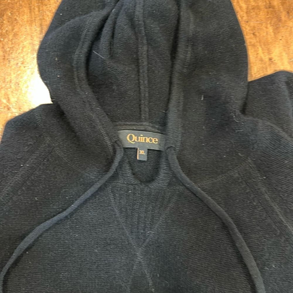 Black Mongolian Cashmere Pullover Hoodie **Super Lush**